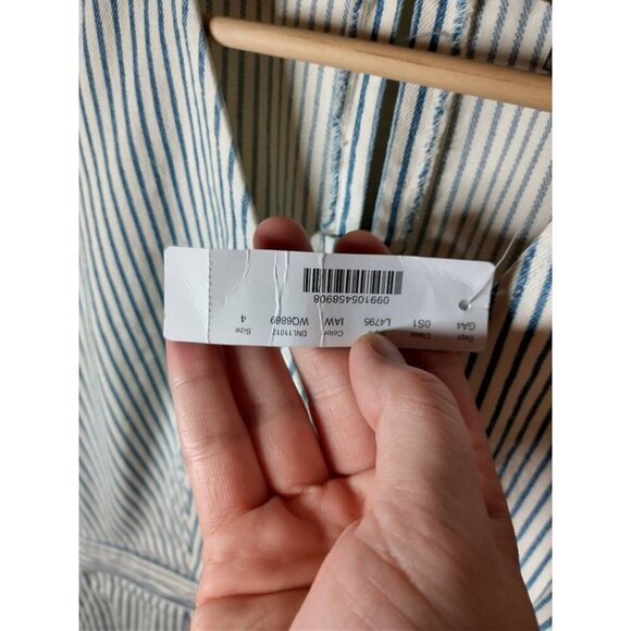 ☀️NWT Point Sur J. Crew Stripes Wide Leg Tailored Jumpsuit, size 4 - Picture 7 of 15